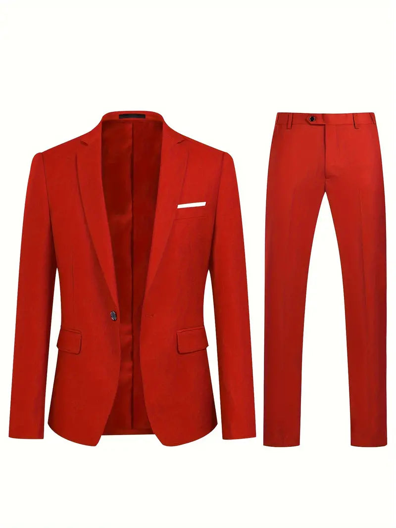 Costume Classique de Bureau pour Homme – Rouge