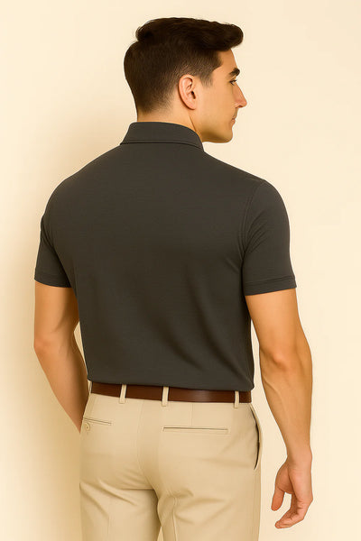 Polo pour Homme au Style Classique – Gris foncé