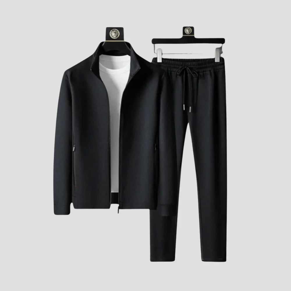 Ensemble Classique pour Homme – Veste Zippée et Pantalon à Cordon