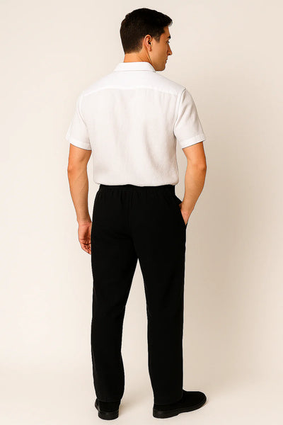 Ensemble Estival Formel pour Homme – Blanc-Noir