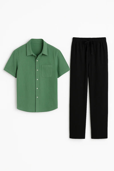 Ensemble Estival Formel pour Homme – Vert-Noir