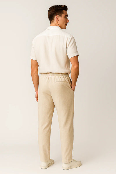 Ensemble Estival Formel pour Homme – Blanc-Beige