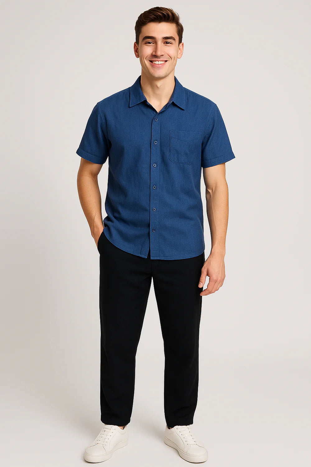 Ensemble Estival Formel pour Homme – Bleu-Noir