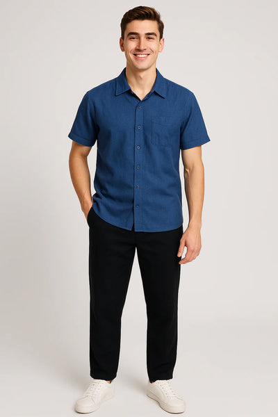 Ensemble Estival Formel pour Homme – Bleu-Noir
