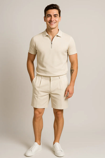 Ensemble Estival Polo et Short pour Homme – Kaki