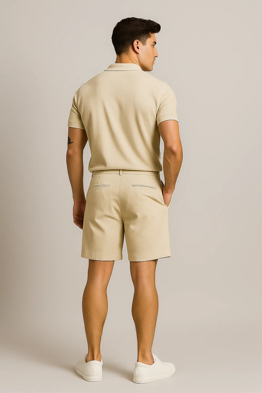 Ensemble Estival Polo et Short pour Homme – Kaki