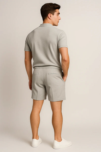 Ensemble Estival Polo et Short pour Homme – Gris