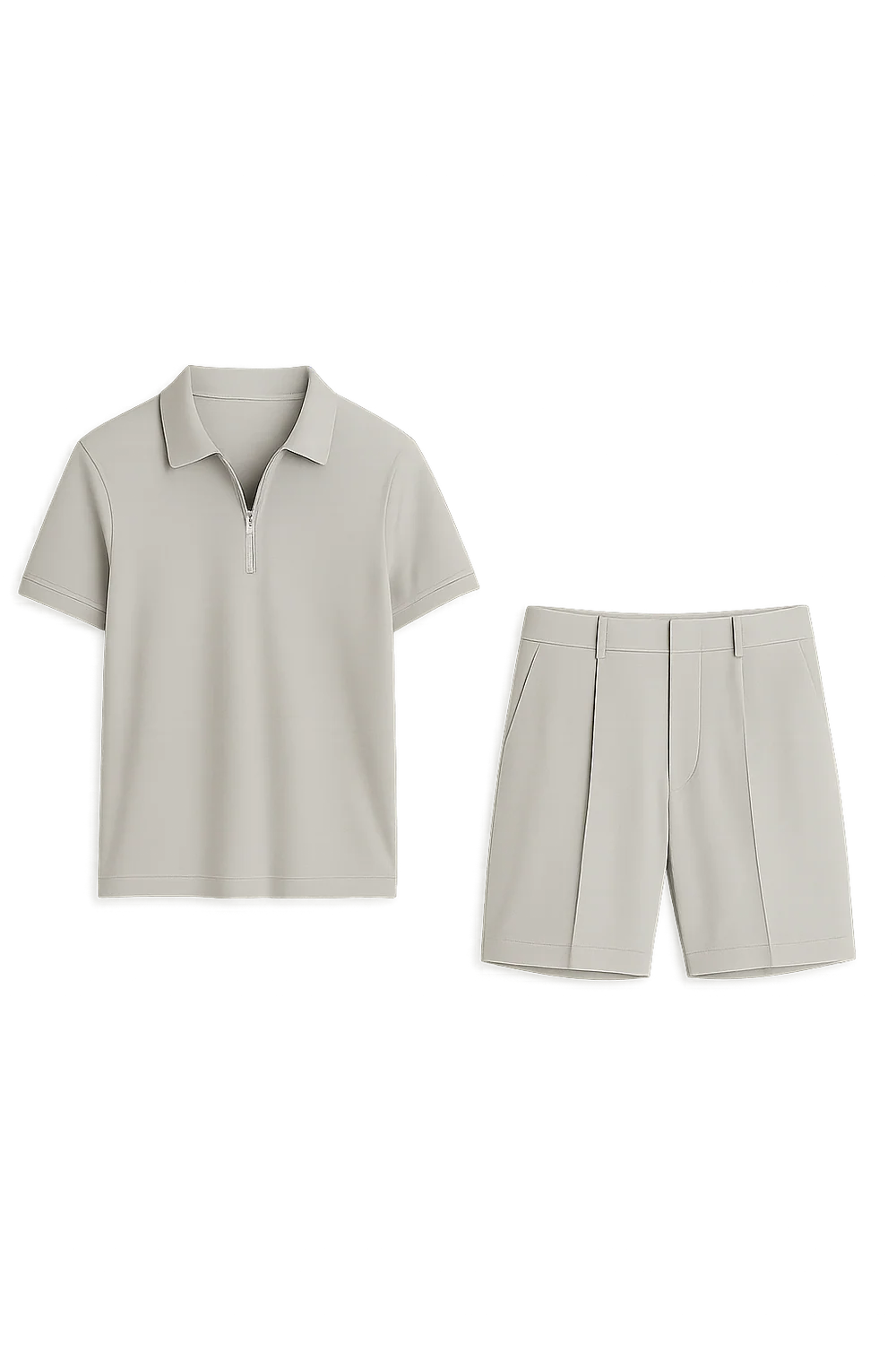Ensemble Estival Polo et Short pour Homme – Gris