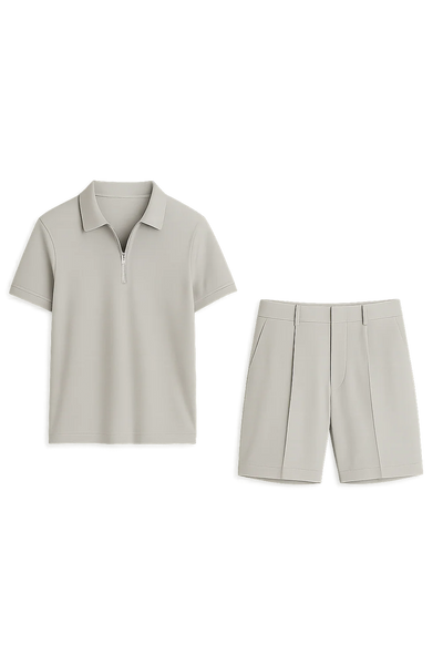 Ensemble Estival Polo et Short pour Homme – Gris