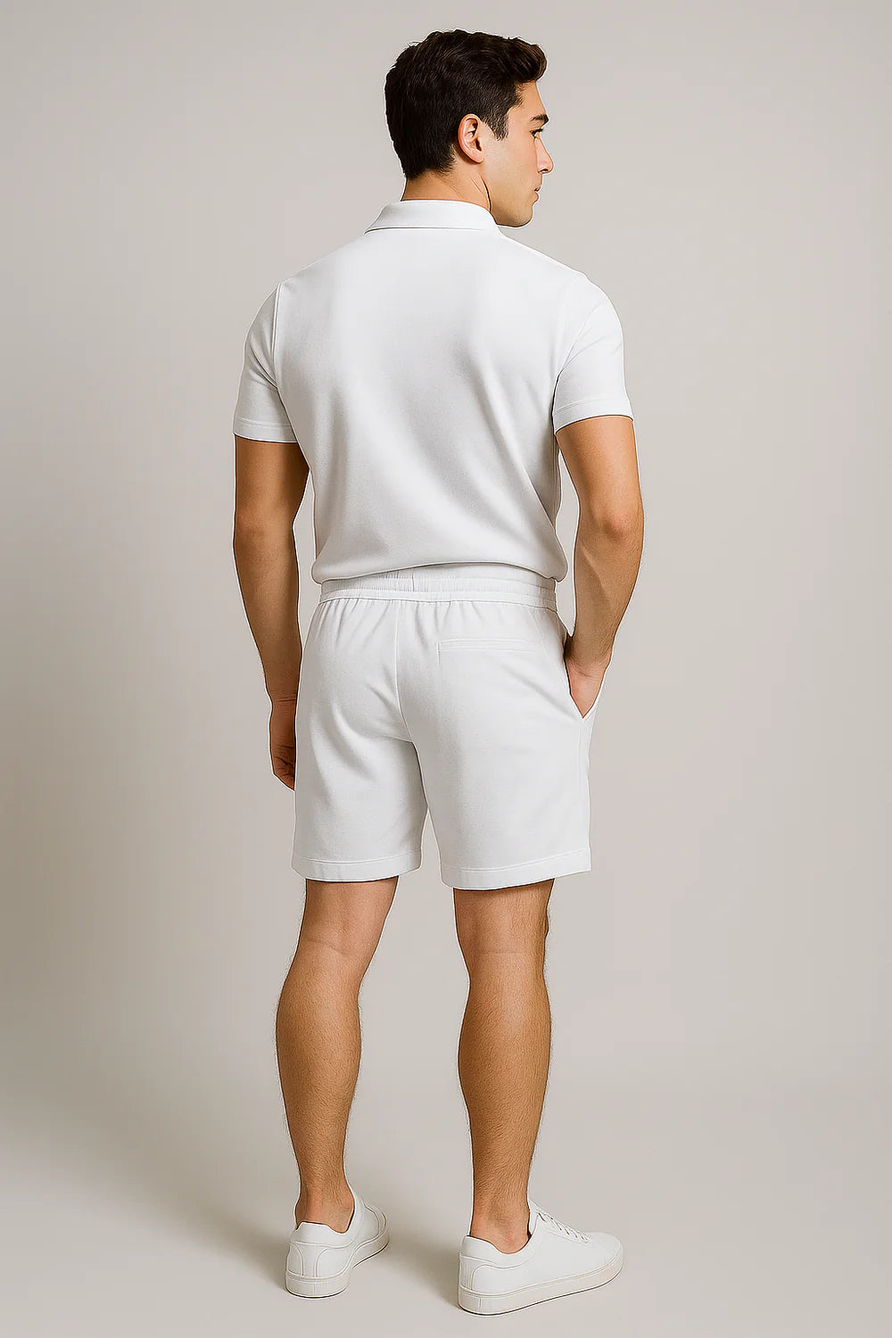 Ensemble Estival Polo et Short pour Homme – Blanc