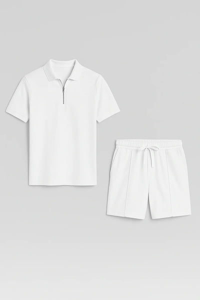 Ensemble Estival Polo et Short pour Homme – Blanc