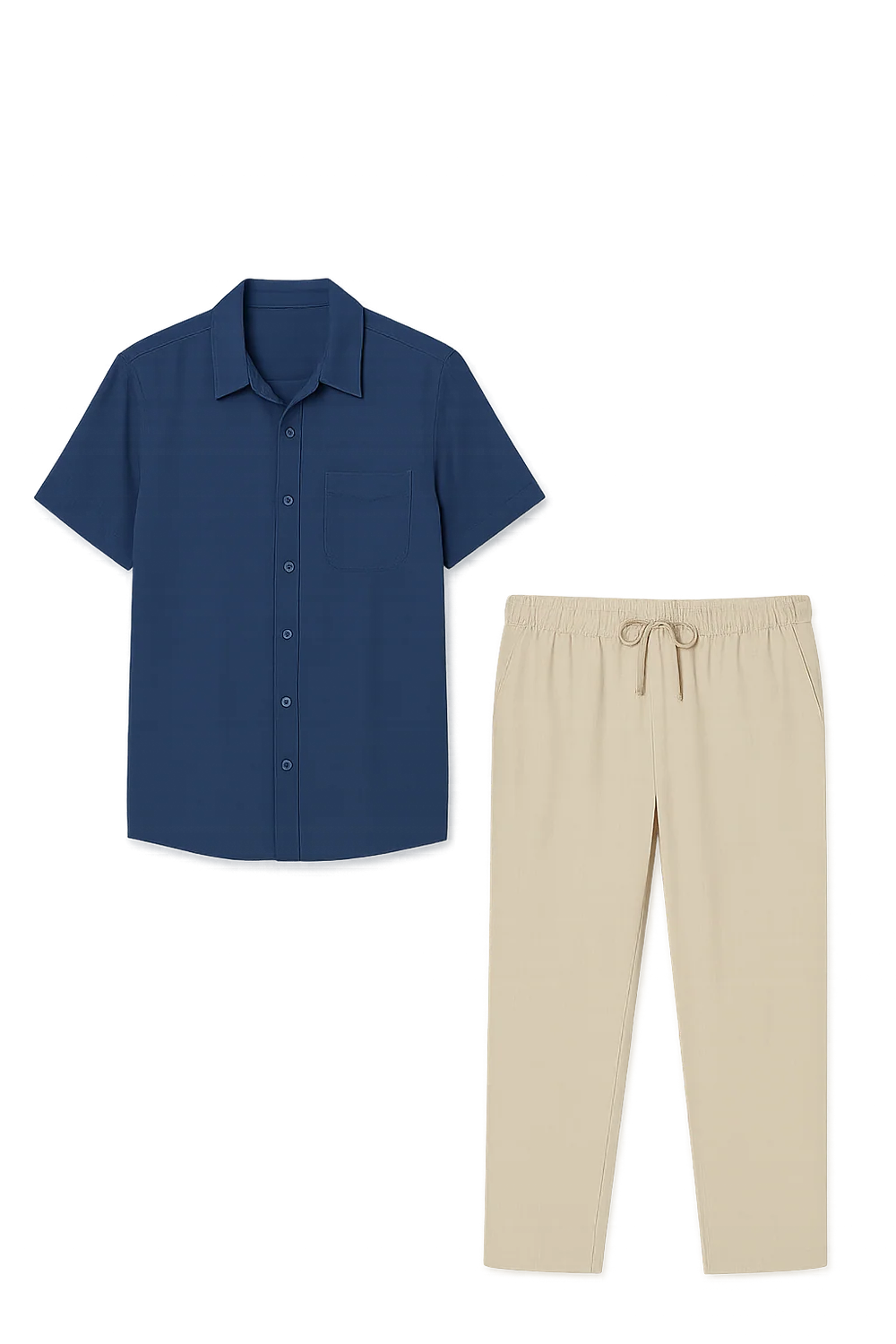 Ensemble Estival Formel pour Homme – Bleu-Beige