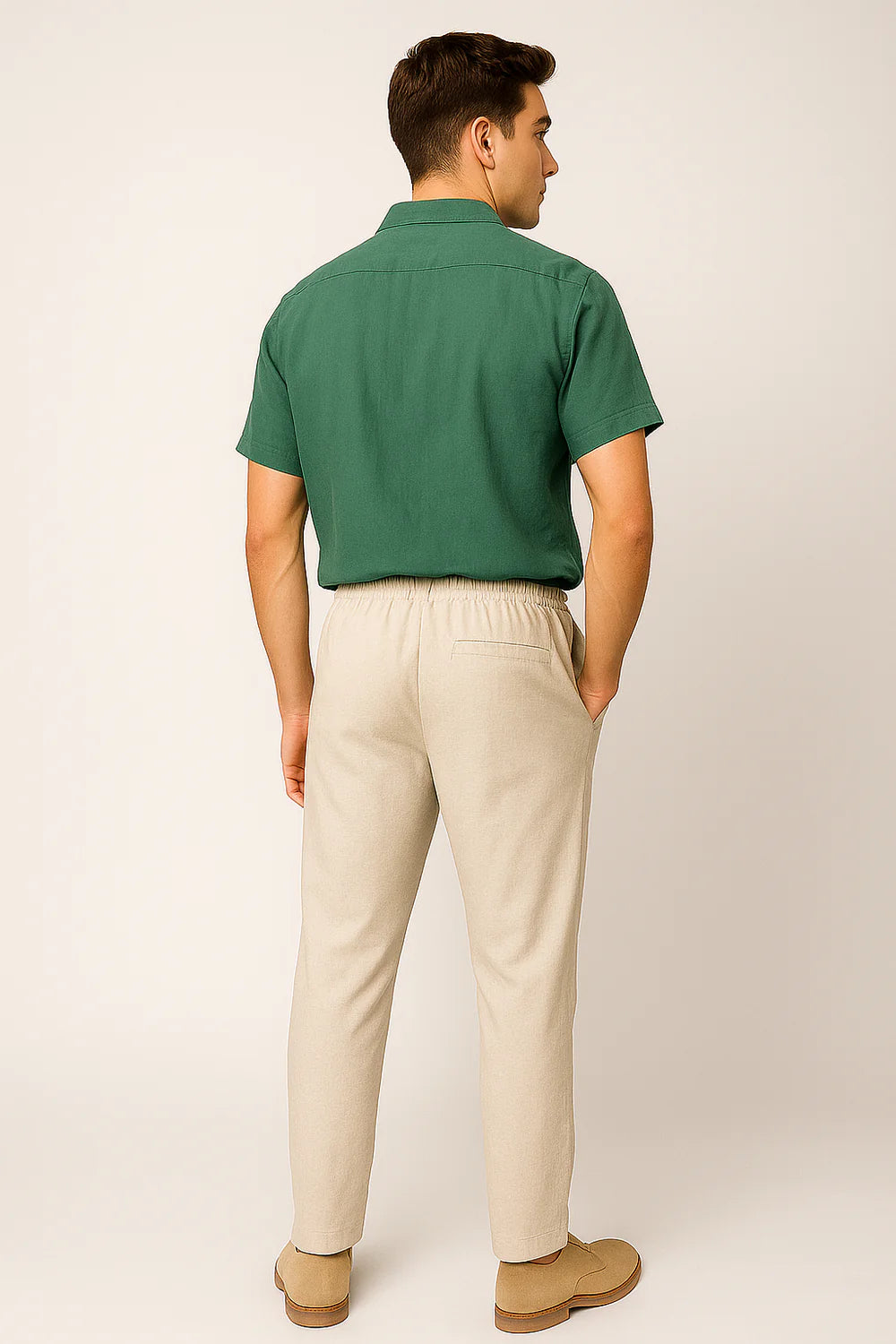 Ensemble Estival Formel pour Homme – Vert-Beige