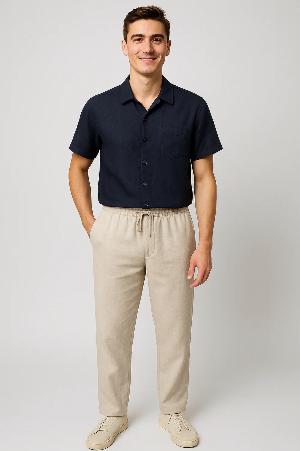 Ensemble Estival Formel pour Homme – Noir-Beige