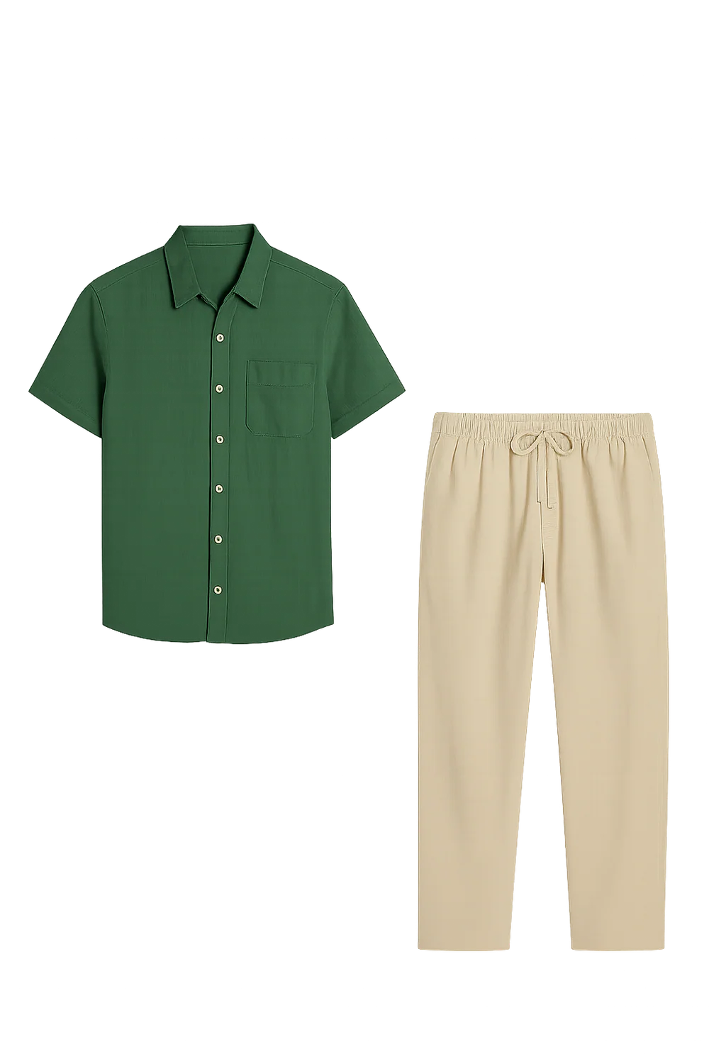 Ensemble Estival Formel pour Homme – Vert-Beige