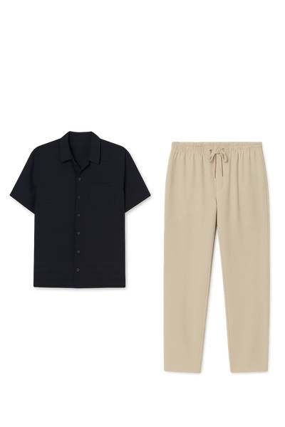 Ensemble Estival Formel pour Homme – Noir-Beige