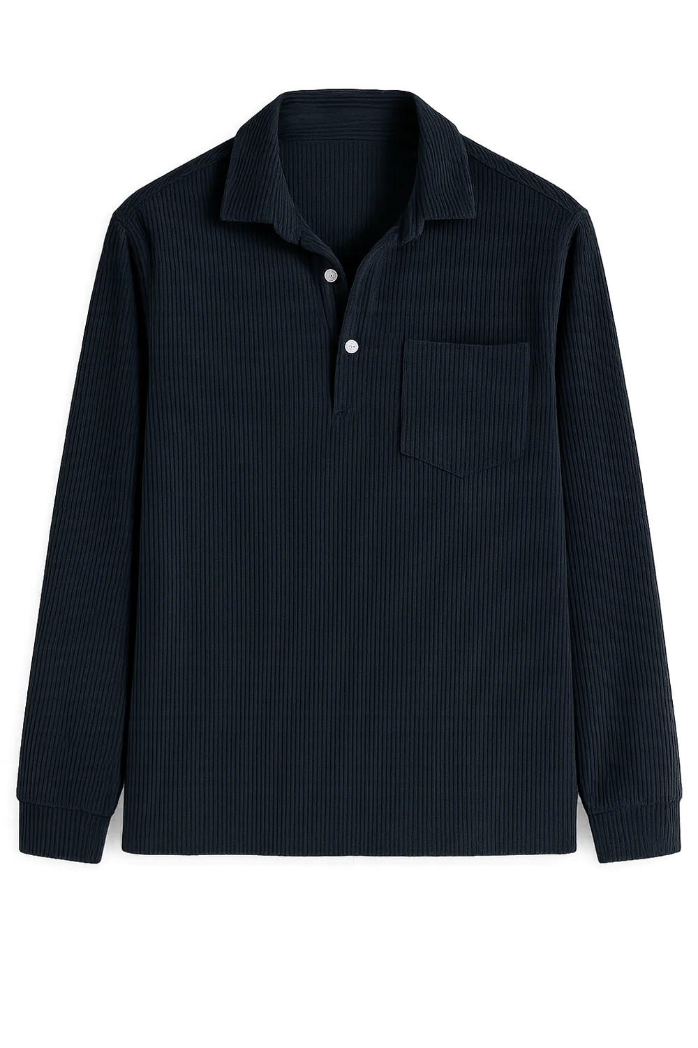 Chemise Vintage pour Homme en Velours Côtelé à Enfiler – Bleu