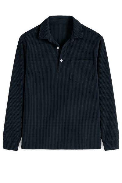 Chemise Vintage pour Homme en Velours Côtelé à Enfiler – Bleu