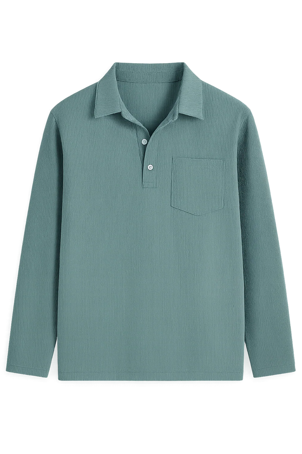 Chemise Vintage pour Homme en Velours Côtelé à Enfiler – Bleu clair