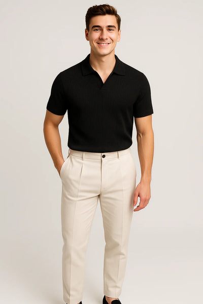 Polo Décontracté Tendance pour Homme – Noir