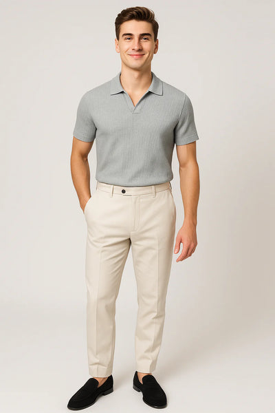 Polo Décontracté Tendance pour Homme – Gris