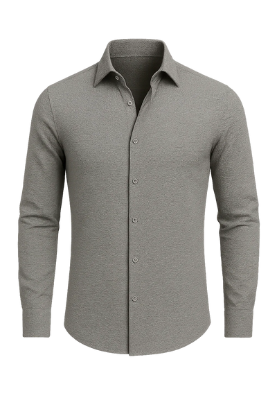 Chemise Classique de Bureau pour Homme – Gris Clair