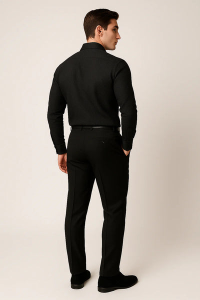 Chemise Classique de Bureau pour Homme – Noir