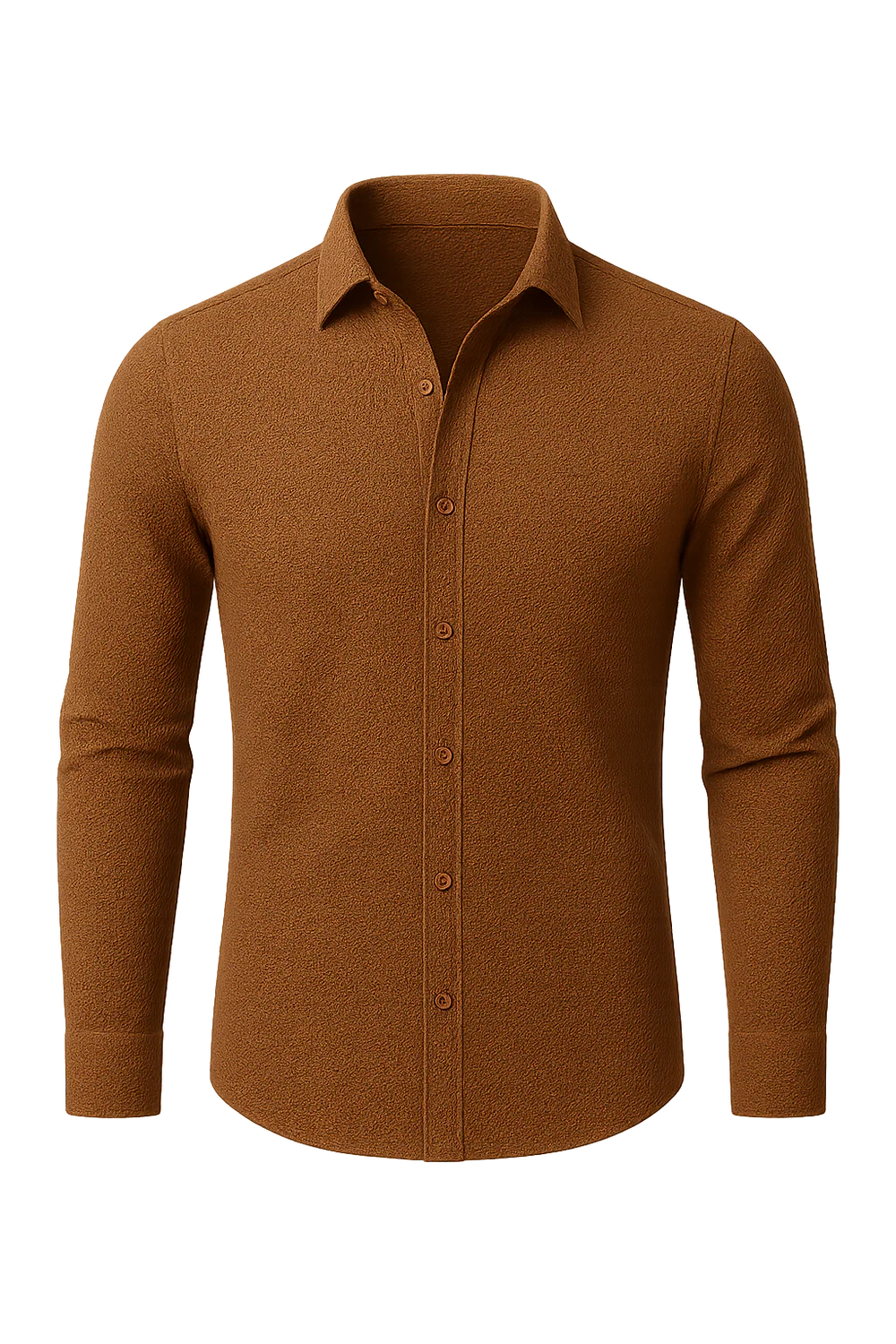 Chemise Classique de Bureau pour Homme – Marron