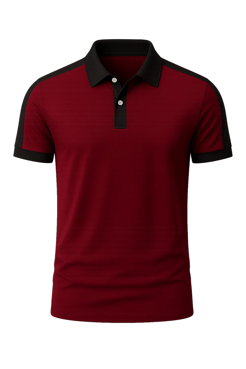 Polo Ajusté d'Été Classique pour Homme – Rouge bordeaux