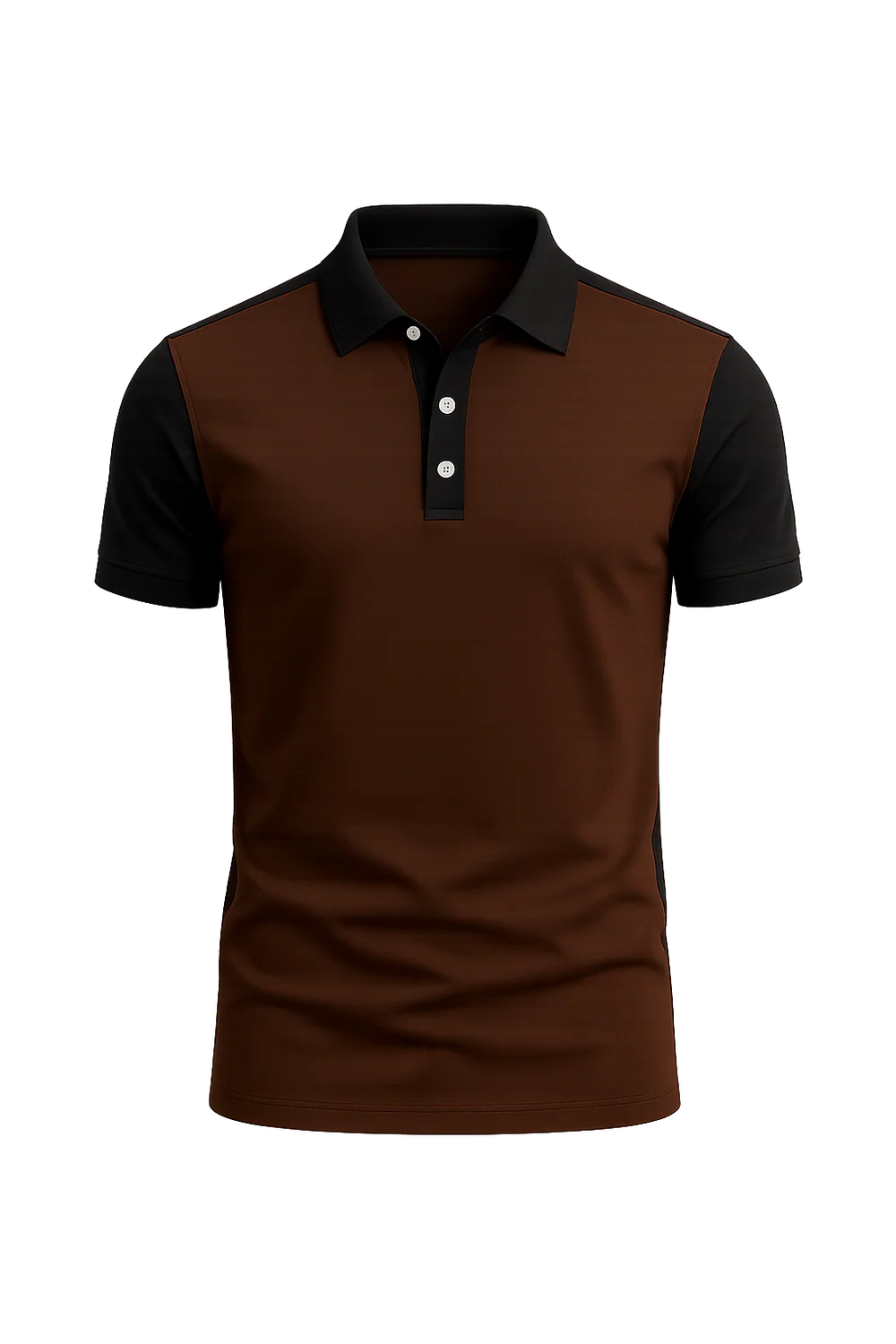 Polo de Bureau Élégant à Manches Courtes pour Homme – Marron