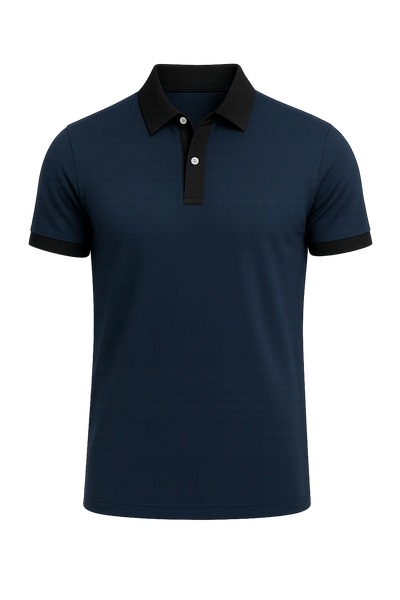 Polo de Bureau Élégant à Manches Courtes pour Homme – Bleu
