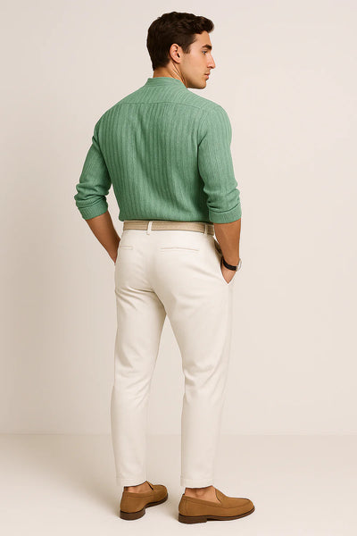 Chemise Élégante à Manches Courtes pour Homme – Vert clair