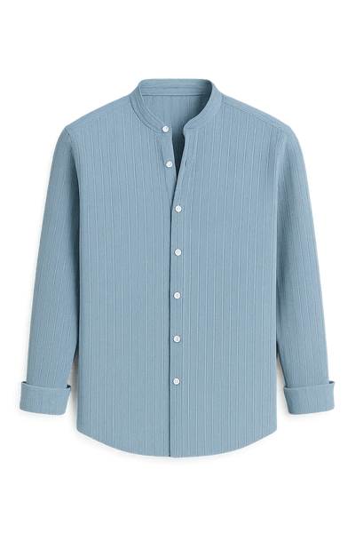 Chemise Élégante à Manches Courtes pour Homme – Bleu clair