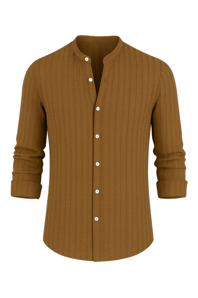 Chemise Élégante à Manches Courtes pour Homme – Marron foncé