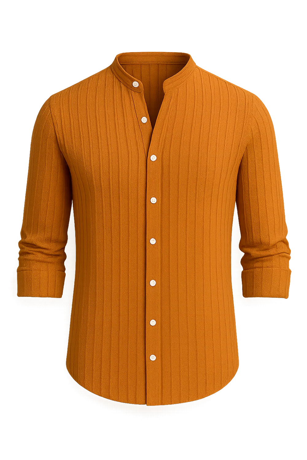 Chemise Élégante à Manches Courtes pour Homme – Orange
