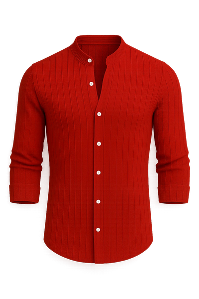 Chemise Élégante à Manches Courtes pour Homme – Rouge