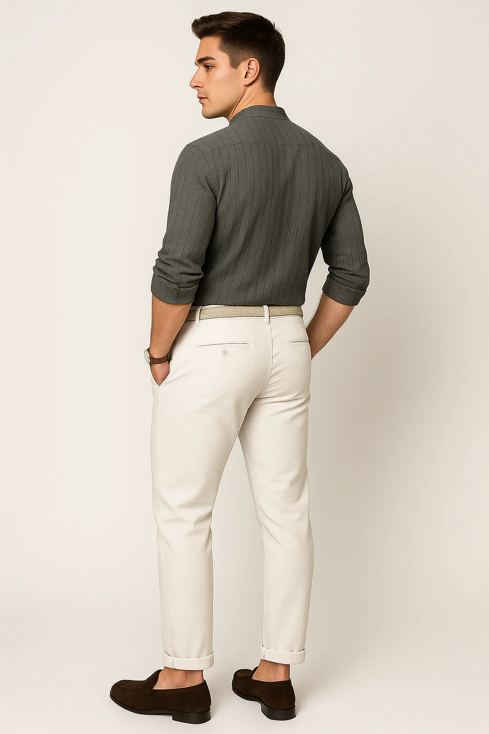 Chemise Élégante à Manches Courtes pour Homme – Gris