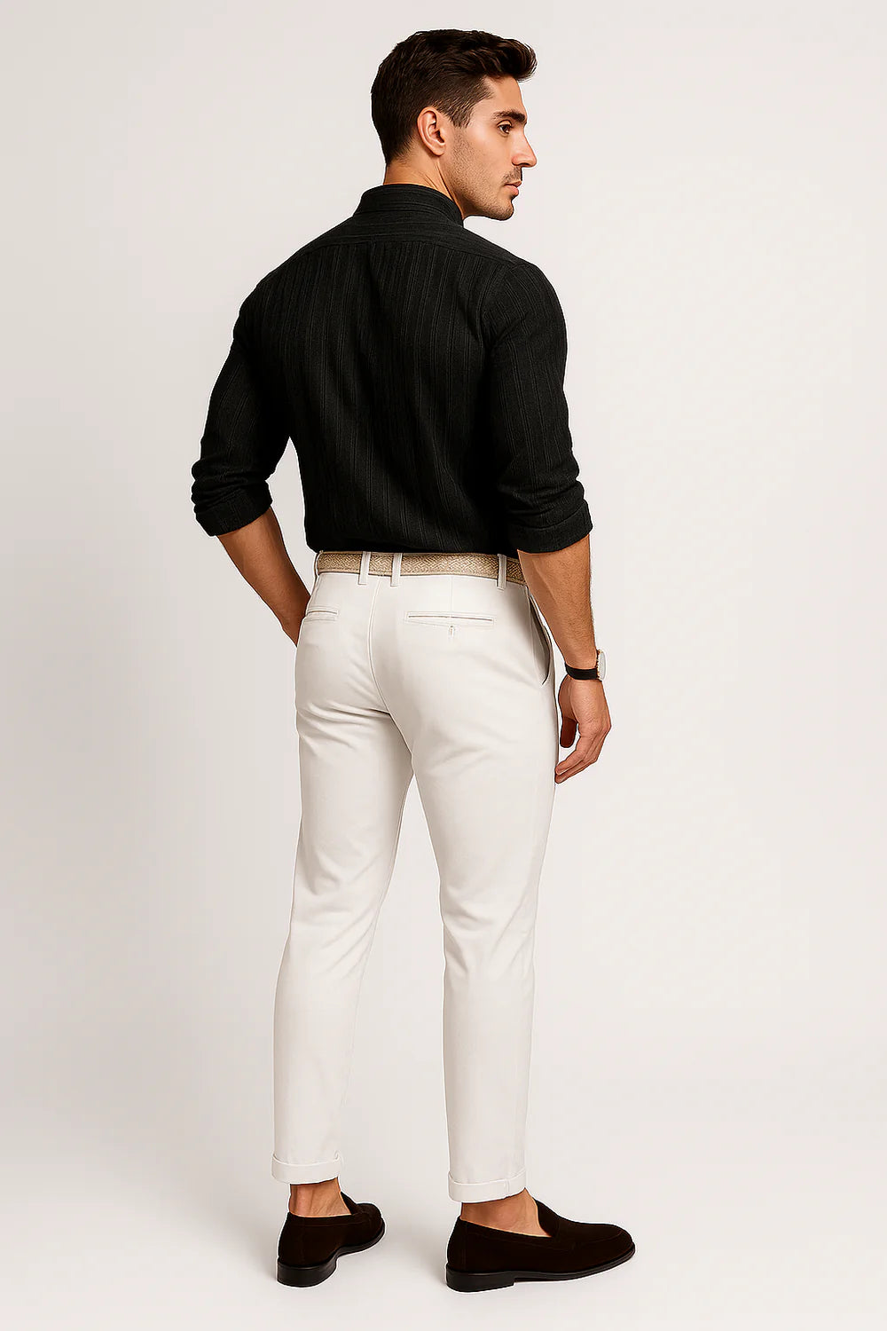 Chemise Élégante à Manches Courtes pour Homme – Noir