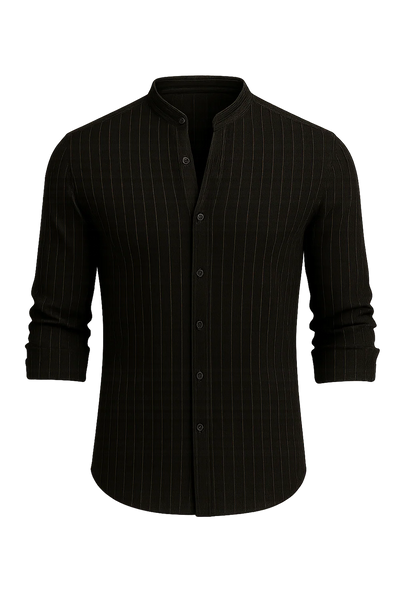 Chemise Élégante à Manches Courtes pour Homme – Noir