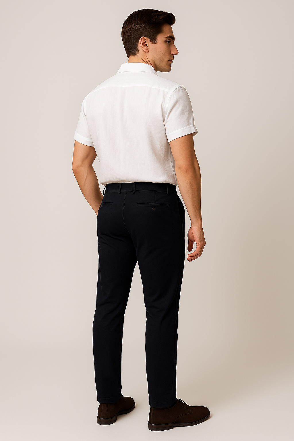 Polo Classique d'Été en Lin pour Homme – Blanc