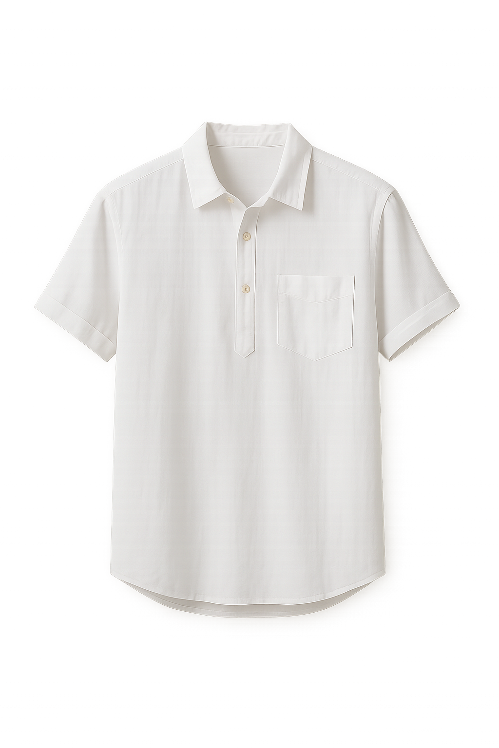 Polo Classique d'Été en Lin pour Homme – Blanc