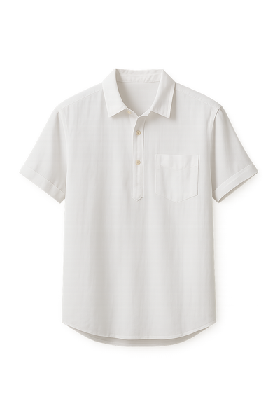 Polo Classique d'Été en Lin pour Homme – Blanc
