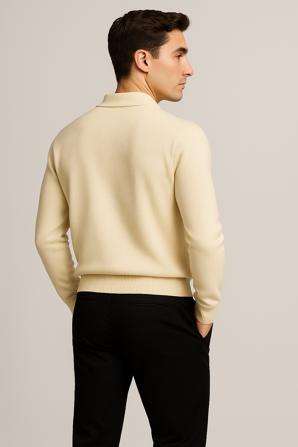 Polo Classique pour Homme – Beige