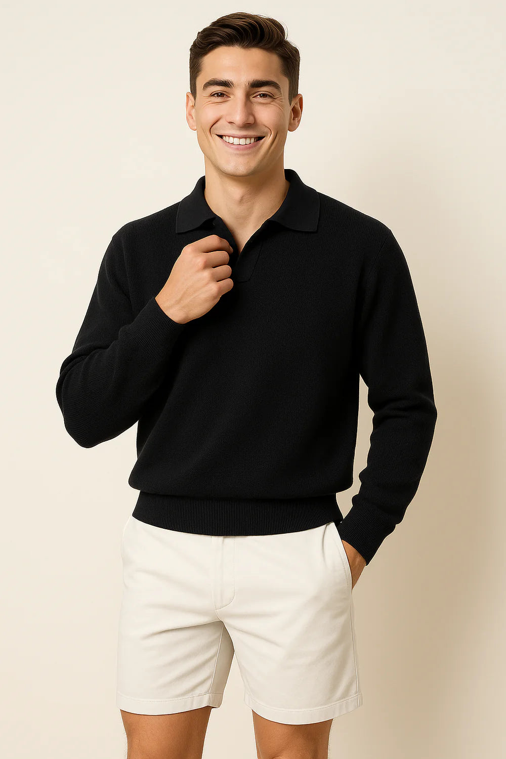 Polo Classique pour Homme – Noir