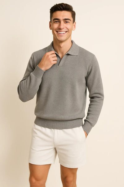 Polo Classique pour Homme – Gris