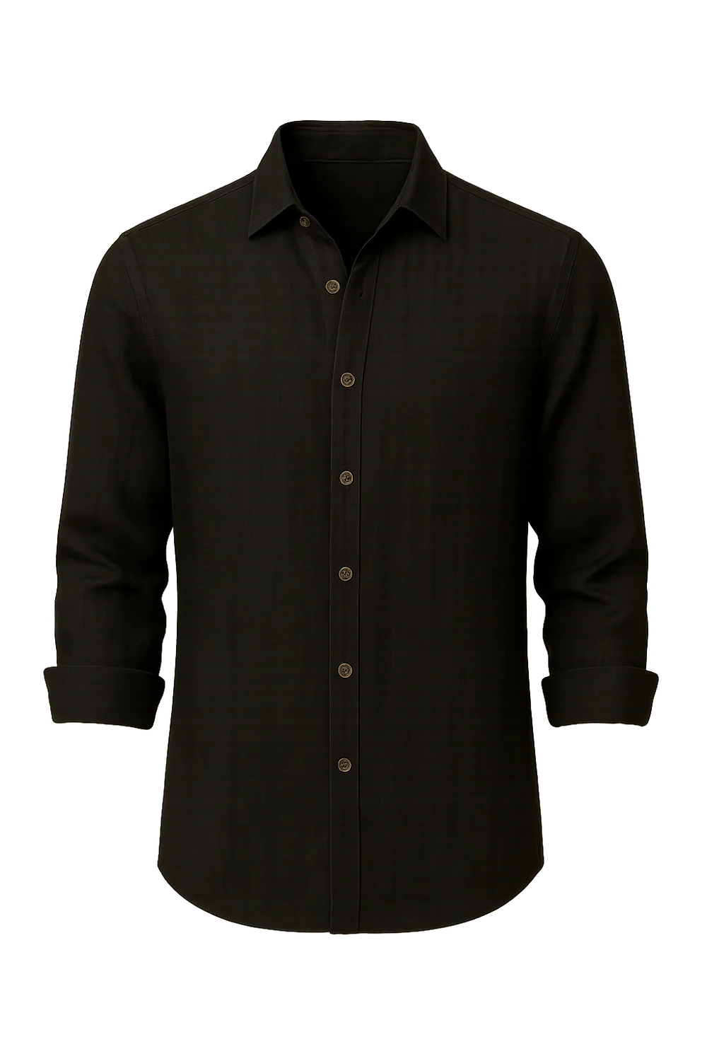 Chemise d'Été Moderne en Lin pour Homme – Noir