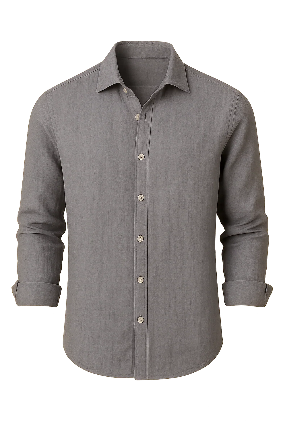 Chemise d'Été Moderne en Lin pour Homme – Gris