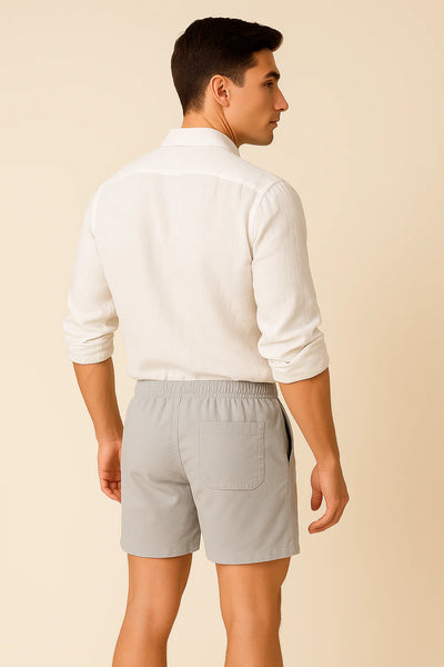 Chemise d'Été Moderne en Lin pour Homme – Blanc