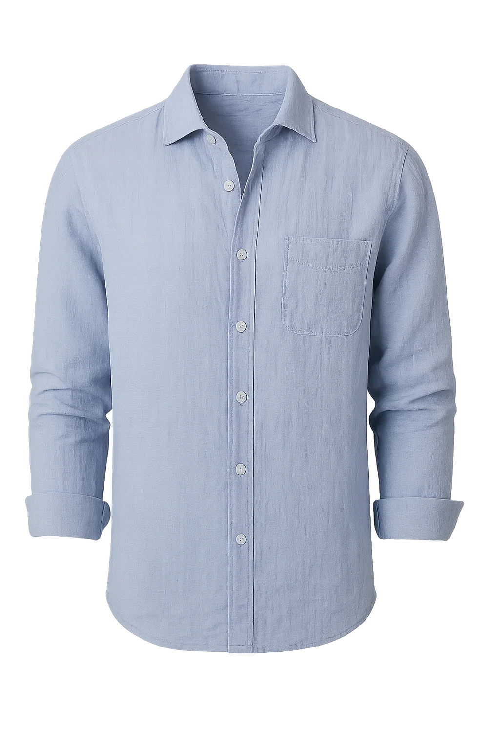 Chemise d'Été Moderne en Lin pour Homme – Bleu clair