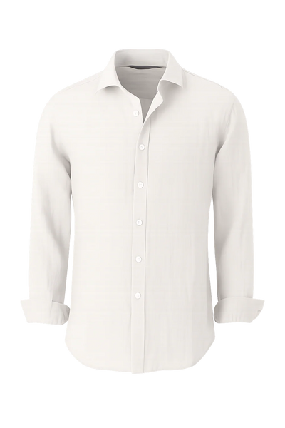 Chemise d'Été Moderne en Lin pour Homme – Blanc